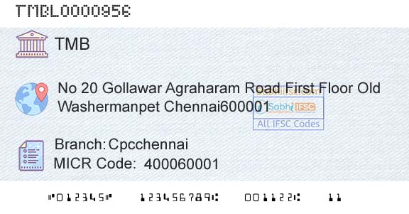Tamilnad Mercantile Bank Limited CpcchennaiBranch 