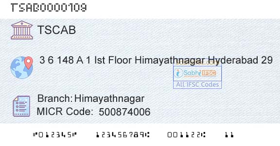 Telangana State Coop Apex Bank HimayathnagarBranch 