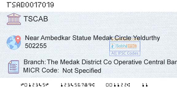 Telangana State Coop Apex Bank The Medak District Co Operative Central Bank Ltd YBranch 