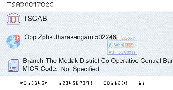Telangana State Coop Apex Bank The Medak District Co Operative Central Bank Ltd JBranch 