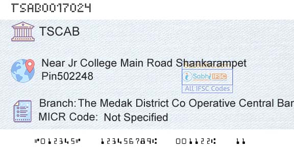 Telangana State Coop Apex Bank The Medak District Co Operative Central Bank Ltd SBranch 