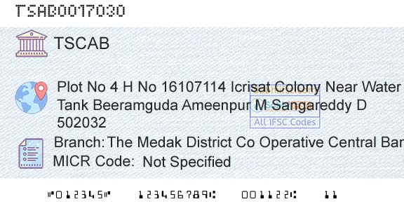 Telangana State Coop Apex Bank The Medak District Co Operative Central Bank Ltd ABranch 