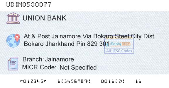 Union Bank Of India JainamoreBranch 