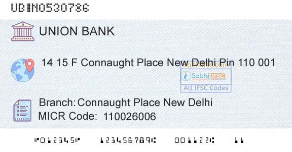 Union Bank Of India Connaught Place New DelhiBranch 