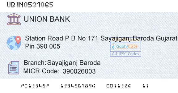Union Bank Of India Sayajiganj BarodaBranch 