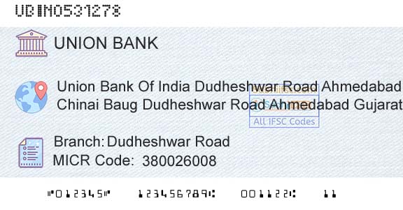 Union Bank Of India Dudheshwar RoadBranch 