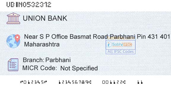 Union Bank Of India ParbhaniBranch 