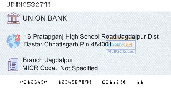 Union Bank Of India JagdalpurBranch 