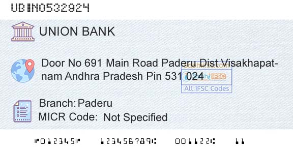 Union Bank Of India PaderuBranch 