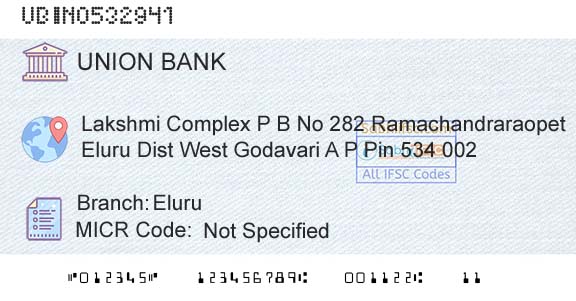Union Bank Of India EluruBranch 