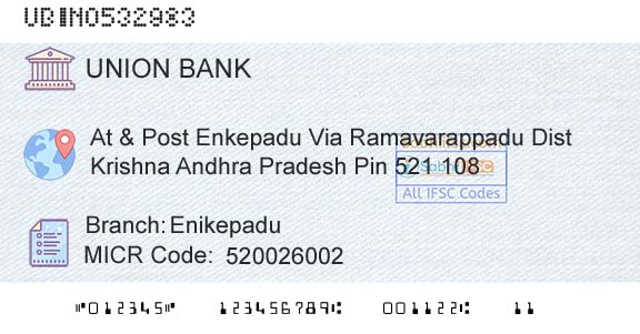 Union Bank Of India EnikepaduBranch 