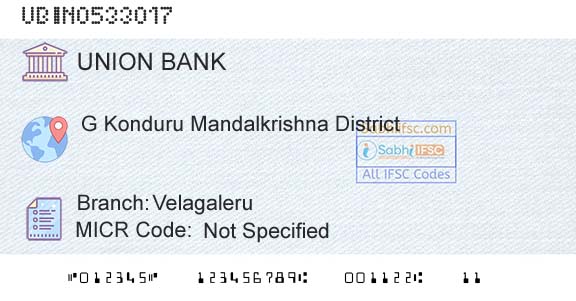 Union Bank Of India Velagaleru Branch 