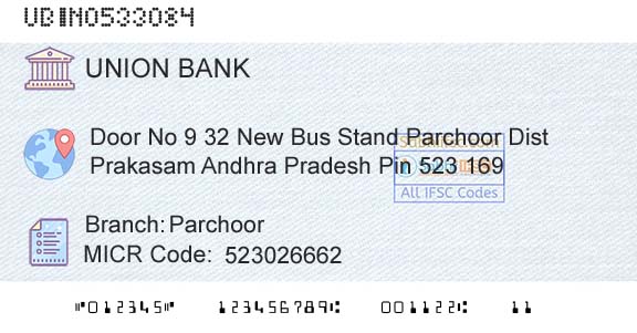 Union Bank Of India ParchoorBranch 