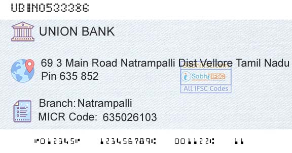 Union Bank Of India NatrampalliBranch 