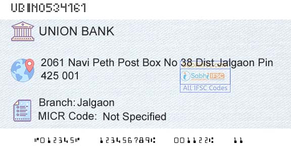 Union Bank Of India JalgaonBranch 