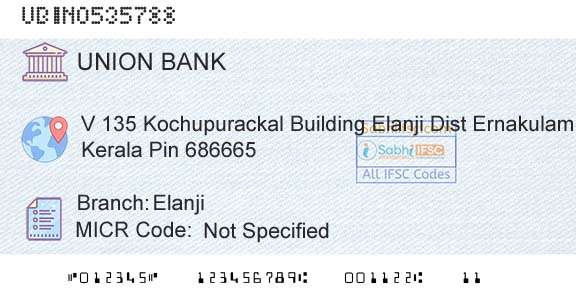 Union Bank Of India ElanjiBranch 