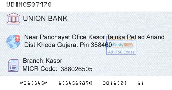 Union Bank Of India KasorBranch 