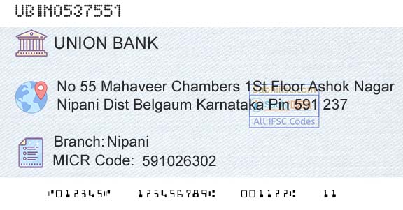 Union Bank Of India Nipani Branch 