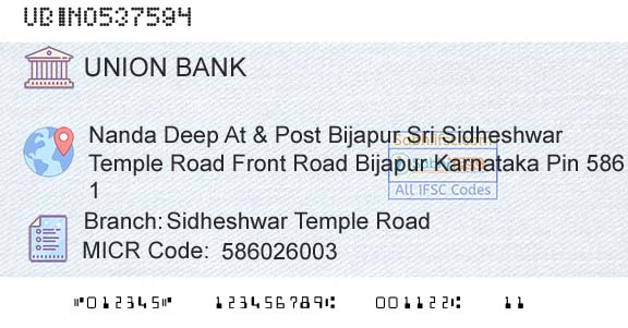 Union Bank Of India Sidheshwar Temple RoadBranch 