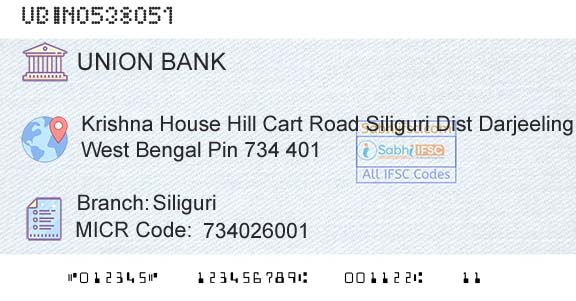 Union Bank Of India SiliguriBranch 