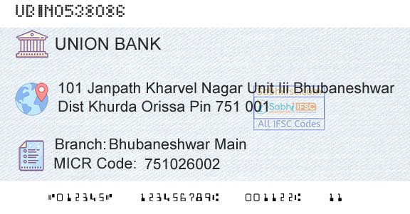 Union Bank Of India Bhubaneshwar MainBranch 