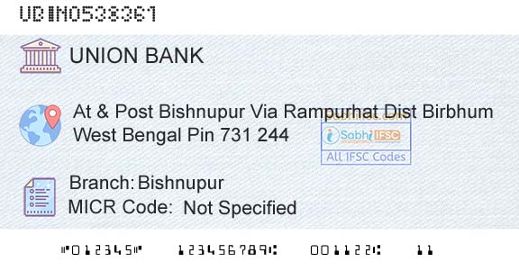 Union Bank Of India BishnupurBranch 