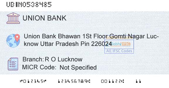 Union Bank Of India R O LucknowBranch 