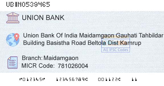 Union Bank Of India MaidamgaonBranch 
