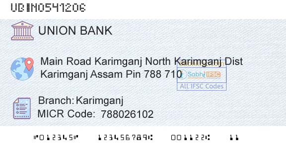 Union Bank Of India Karimganj Branch 