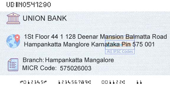 Union Bank Of India Hampankatta MangaloreBranch 