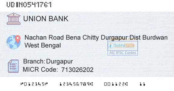 Union Bank Of India DurgapurBranch 
