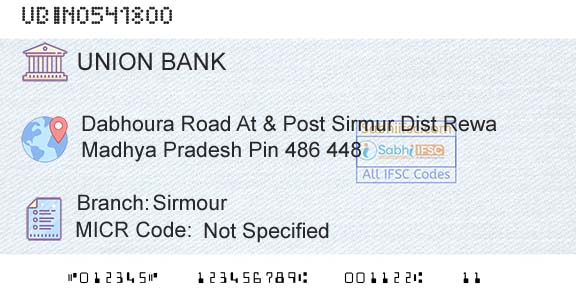 Union Bank Of India SirmourBranch 