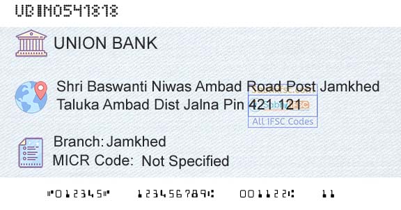 Union Bank Of India JamkhedBranch 