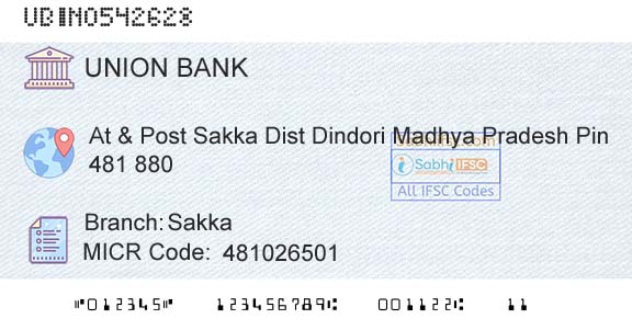 Union Bank Of India SakkaBranch 
