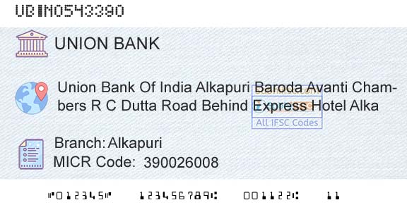 Union Bank Of India AlkapuriBranch 