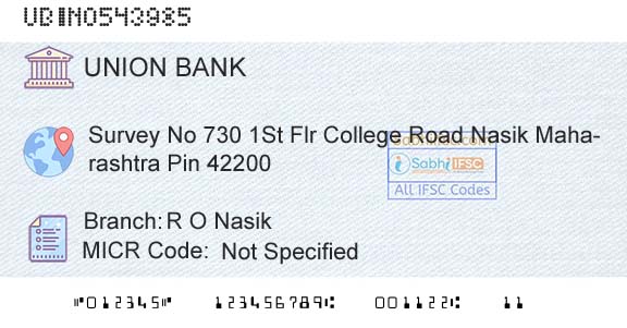 Union Bank Of India R O NasikBranch 