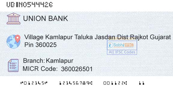 Union Bank Of India KamlapurBranch 
