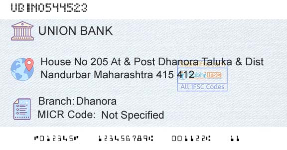 Union Bank Of India DhanoraBranch 