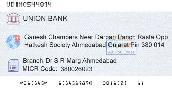 Union Bank Of India Dr S R Marg AhmedabadBranch 