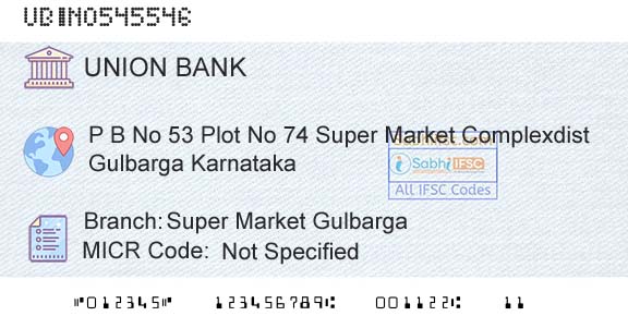 Union Bank Of India Super Market GulbargaBranch 