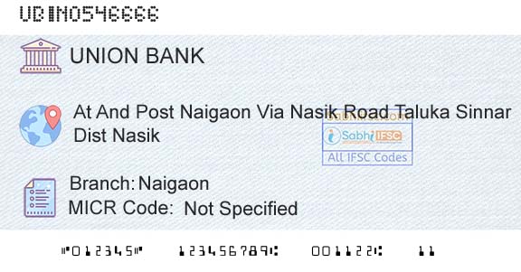 Union Bank Of India NaigaonBranch 