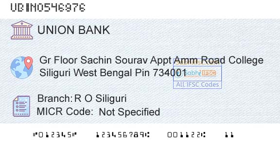 Union Bank Of India R O SiliguriBranch 