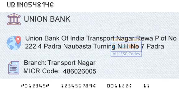Union Bank Of India Transport NagarBranch 