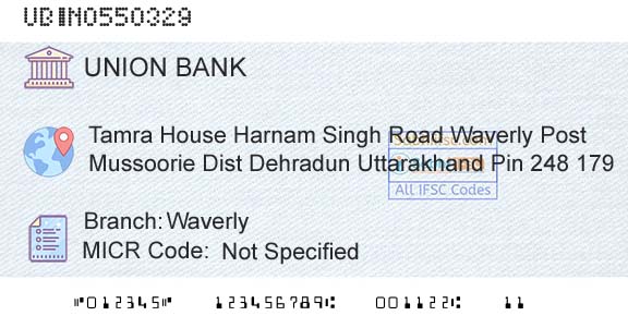 Union Bank Of India Waverly Branch 
