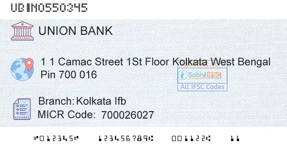 Union Bank Of India Kolkata IfbBranch 