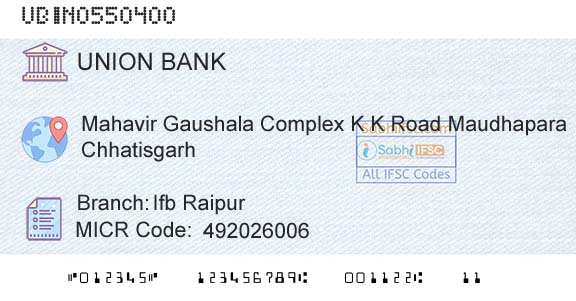 Union Bank Of India Ifb RaipurBranch 