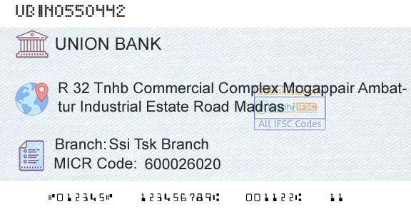 Union Bank Of India Ssi Tsk BranchBranch 