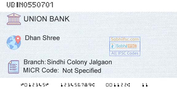 Union Bank Of India Sindhi Colony JalgaonBranch 