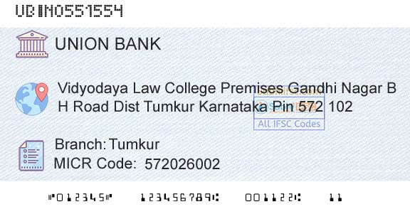 Union Bank Of India TumkurBranch 