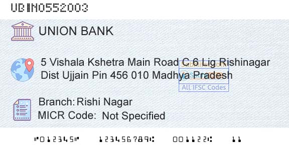 Union Bank Of India Rishi NagarBranch 